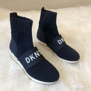 DKNY navy blue bootie sneakers